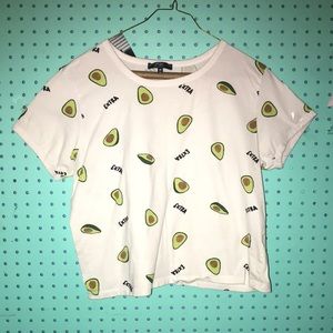 crop top with avocado details